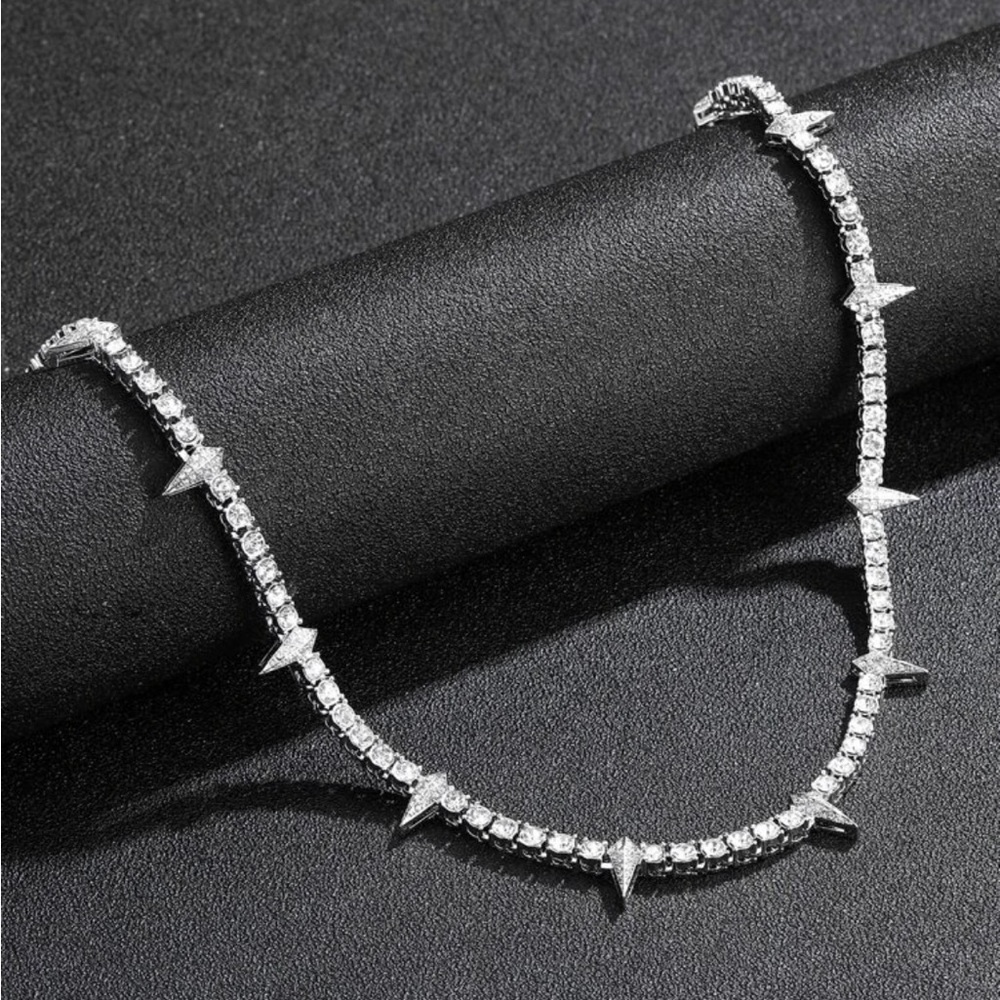 New! Spiked Bling Necklace